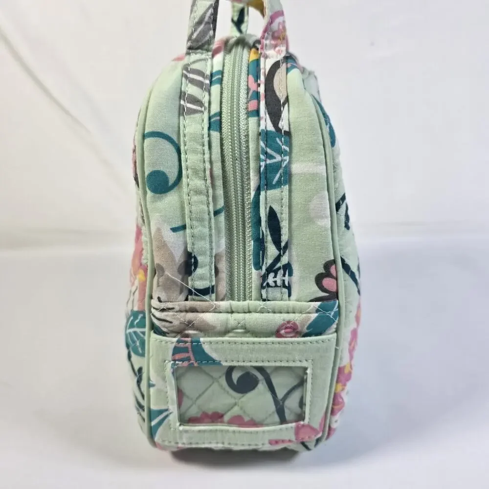 Vera Bradley Floral Butterfly Quilted Lunch Bag Mint Green Insulated Retired